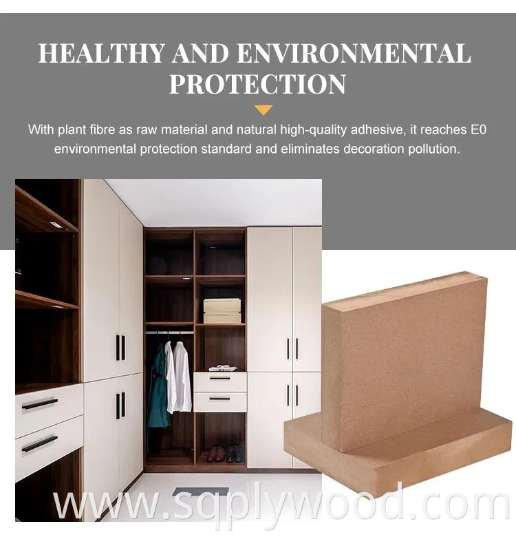 Plain/Laminated/Slot/UV/Veneer/Melamine MDF for Furniture